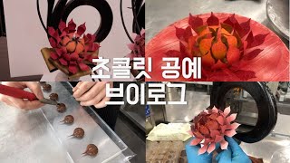 🍫초콜릿 공예 브이로그 chocolate showpiece vlog [upl. by Jacobina]