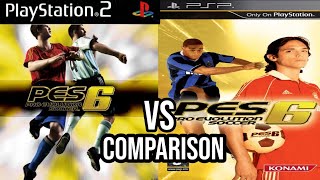 PES 6 PS2 Vs PSP [upl. by Gmur92]