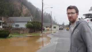 The AberdeenHoquiam Flood  January 5th 2015  Destroyed Houses [upl. by Mak]