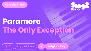 Paramore  The Only Exception Piano Karaoke [upl. by D'Arcy]