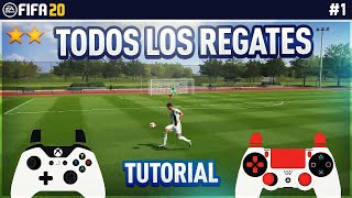 REGATES EFECTIVOS TUTORIAL  TODOS los REGATES de 1 Y 2 ⭐️ FIFA 20 amp 19 [upl. by Ainolopa581]