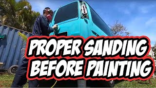 🎯Proper Sanding before Painting Priming with 2k Filler Primer  Scuffing w 320 Grit 😎🏝 [upl. by Bronwyn686]