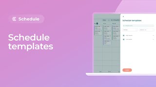 Schedule templates [upl. by Eniloj653]