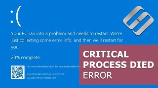 How to Fix 🛠️ the Error CRITICAL PROCESS DIED 🐞 When Booting Windows 10 or 8 [upl. by Amory724]