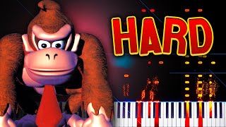 Simian Segue Menu Music from Donkey Kong Country  Piano Tutorial [upl. by Shira]