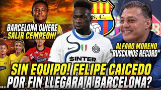 FELIPE CAICEDO PRÓXIMO REFUERZO BARCELONA quiere SALIR CAMPEÓN quotBUSCAMOS RECORDquot ALFARO MORENO [upl. by Donohue]