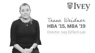 Accelerated MBA for Ivey HBA Grads Meet Tessa Weidner HBA ’15 MBA ’19 [upl. by Harvard155]