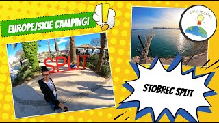 Camping Stobrec Split w Chorwacji  plaża parcele domki sanitariaty dojazd do Splitu [upl. by Ralleigh]