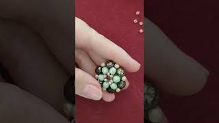 33 Beaded pendant Rozetta by Tiszi Easy and fun project with firepolished beads beading tutorial [upl. by Iilek]