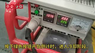 Hydraulic semiautomatic hotmelt welding machine SHBD315160 Bada operation video [upl. by Bolte]