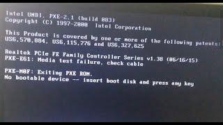 PXEE61 Media test failure check cable PXEM0F Exiting PXE ROM No hard drive installed HP [upl. by Ahsuoj430]