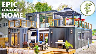 MindBlowing Modular Shipping Container Home with OpenConcept Design  Full Tour [upl. by Gregoire81]