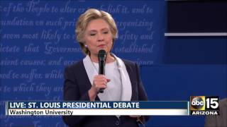 Presidential Debate  DT Bc youd be in jail  Hillary Clinton vs Donald Trump [upl. by Gatian]