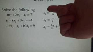 Iterative methods Jacobi and GaussSeidel [upl. by Rubin157]