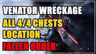 Venator Wreckage in Zeffo All 44 Chests Location Fallen Order [upl. by Essiralc705]