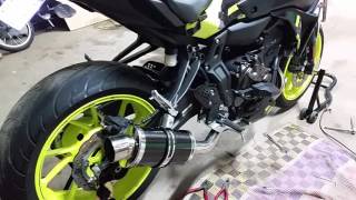 Fz 07 exhaust Delkevic [upl. by Kerman]