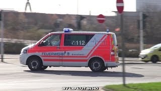 NEF MIT PRESSLUFT DEM RTW HINTERHER Berufsfeuerwehr Bremerhaven [upl. by Ydnab]