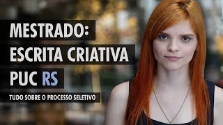 Mestrado em Escrita Criativa na PUCRS Tudo sobre o processo seletivo [upl. by Parthen]