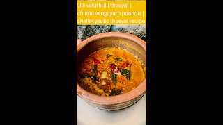 Ulli veluthulli theeyal  chinna vengayam poondu  shallot garlic theeyal recipe [upl. by Namien416]