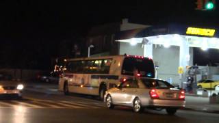 NYCTA Bus  NovaBus RTS06 9180 on the B3 at Avenue U amp Gerritsen Avenue AT NIGHT [upl. by Haley]