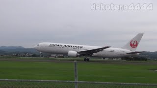 日本航空 Boeing767300JA623J出雲空港離陸 767の上昇率すごい Japan Airlines [upl. by Fessuoy241]