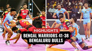 Highlights Bengal Warriors shock Bengaluru Bulls 4138 Maninder shines in allround effort  PKL 9 [upl. by Sylado114]