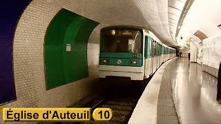 Métro de Paris  Église dAuteuil  Ligne 10  RATP MF67 [upl. by Nahsed935]