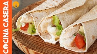 Wraps de pollo a la plancha [upl. by Atekehs]