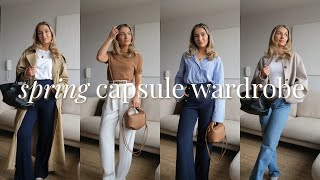 SPRING CAPSULE WARDROBE 2024  22 ESSENTIAL BASICS FOR SPRING [upl. by Wurster]