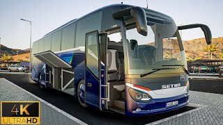 Tourist Bus Simulator quot4Kquot Airport to Hotel  Thrustmaster T300RS [upl. by Roose]