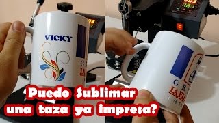 Sublimar espacios blancos en taza ya impresa o sublimada [upl. by Nnyw]