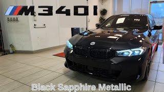 NEW ARRIVAL 2023 BMW M340i xDrive Black Sapphire Metallic Tacora Red M Performance Exhaust MPE [upl. by Maison]