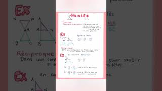 théorème de Thalès fichederevision [upl. by Suellen]