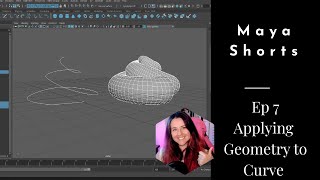 Maya Shorts Ep 7 Applying Geometry to a Curve [upl. by Ardekan]