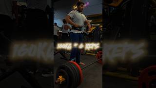 160KG FOR 6 REPS GYMPOWERgym death powerlifting youtubeshorts explore [upl. by Noisla]