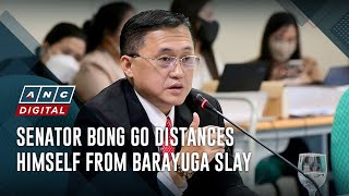 Senator Bong Go distances himself from Barayuga slay  ANC [upl. by Nesiaj]