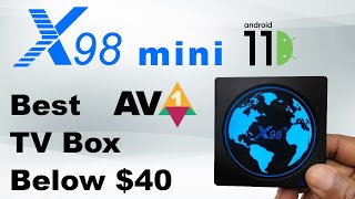 X98 Mini Android 11 AV1 TV Box  Best Box Below 40 [upl. by Egni]