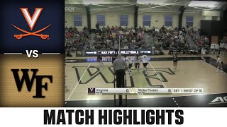 Virginia vs Wake Forest Match Highlights  2024 ACC Volleyball [upl. by Holzman179]