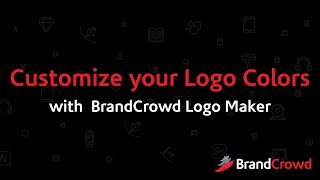 Customizing your Logo Colors with BrandCrowd Logo Maker [upl. by Oberon]