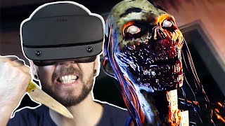 Fighting Zombies in VR is TERRIFYING  The Walking Dead Saints and Sinners VR 1 [upl. by Ydnim]