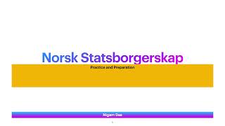 Norsk Statsborgerskap prøve Practice amp Preparation Norwegian Citizenship exam [upl. by Okin956]