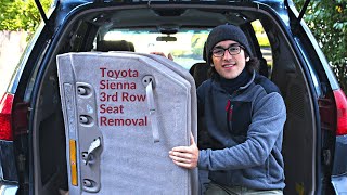 Toyota Sienna 20042010 third row seat removal  How To [upl. by Renado17]