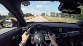 2018 Alfa Romeo Stelvio Quadrifoglio  POV Test Drive Binaural Audio [upl. by Maurie276]