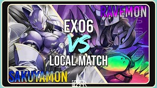 Sakuyamon vs Ravemon Digimon TCG EX6 Local Match Match Commentary [upl. by Mamoun618]