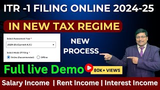 ITR Filing Online 202425  Income Tax Return Filing 202425  ITR 1 Filing online 202425  ITR [upl. by Colton]