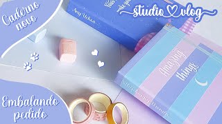 Caderno novo 🌙 Embalando pedidos ⭐  Studio vlog 😻 [upl. by Sunev477]