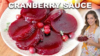 Jellied Cranberry Sauce  Easy Recipe  Better Than Store Bought [upl. by Lucio]