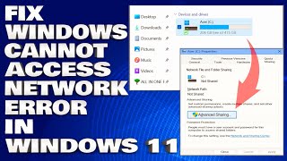 How To Fix Windows Cannot Access Network Error in Windows 1110 Solution [upl. by Ciro]