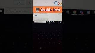 Disable IPv6 Network internet protocol version6 ITparivar Shorts [upl. by Ateiram]