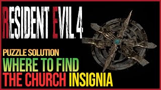 Church Key Puzzle Resident Evil 4 Remake  Church Insignia Location [upl. by Shirlene]